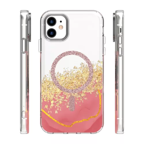 iPhone 11 rózsaszín Epoxy Mag tok