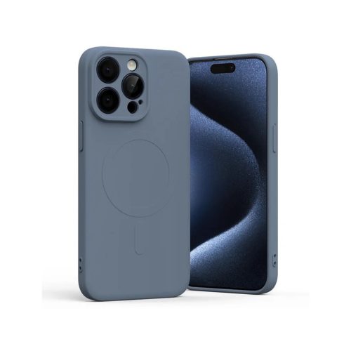 iPhone 15 Pro Max Mercury fél-szilikon MagSafe tok sierra kék