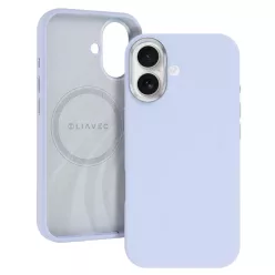 iPhone 17 Kék Liavec Silky tok fém kamera kerettel