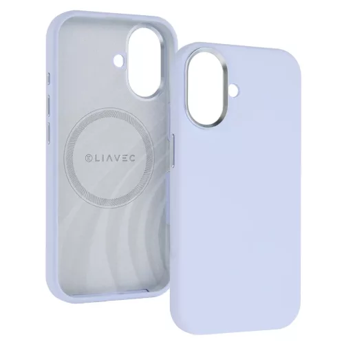 iPhone 17 Kék Liavec Silky tok fém kamera kerettel