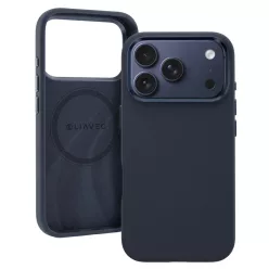   iPhone 17 Pro tengerészkék Liavec Silky tok Fém Kamera Kerettel