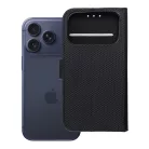 iPhone 17 Fekete technikai szövet 4 kártyás RFID könyvtok Lopásgátló tok