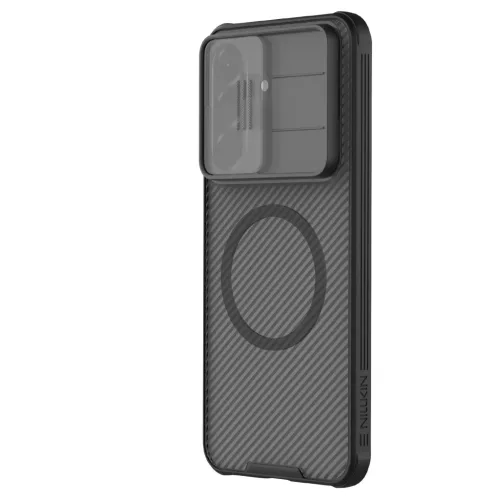 Nillkin CamShield PRO Mágneses Tok Samsung Galaxy A57 telefonhoz Átlátszó Fekete Tok
