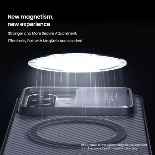 Nillkin CamShield PRO Mágneses Tok Samsung Galaxy A57 telefonhoz Átlátszó Fekete Tok