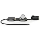 Zens Pro 3 2 az 1-ben vezeték nélküli töltő Apple Watchhoz Qi2 15W USB-C/USB-C fekete