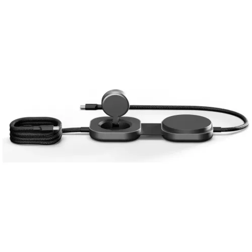 Zens Pro 3 2 az 1-ben vezeték nélküli töltő Apple Watchhoz Qi2 15W USB-C/USB-C fekete