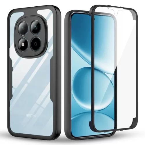 Techsuit - ColorVerse 360 Sorozat + Képernyővédő - Xiaomi Redmi Note 15 Pro 4G tok - Fekete