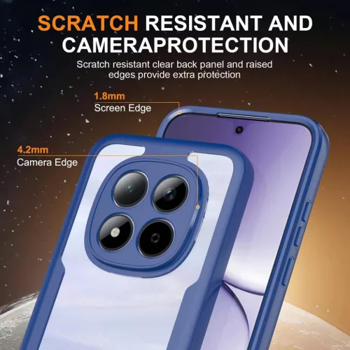Techsuit - ColorVerse 360 Sorozat + Képernyővédő - Xiaomi Redmi Note 15 Pro 4G - Kék tok