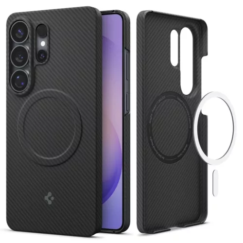 Samsung Galaxy S26 Ultra Spigen AirSkin Aramid Mag MagSafe fekete tok