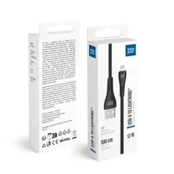 Lightning USB kábel Blue Star 2A 12W 1 m PJ-DG5-A fekete
