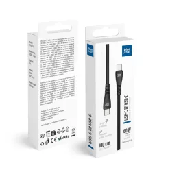   Blue Star USB-C - USB-C 3A 60W QC4.0 1 m PJ-DQ1-C fekete Type-C USB kábel