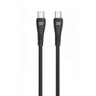 Blue Star USB-C - USB-C 3A 60W QC4.0 1 m PJ-DQ1-C fekete Type-C USB kábel