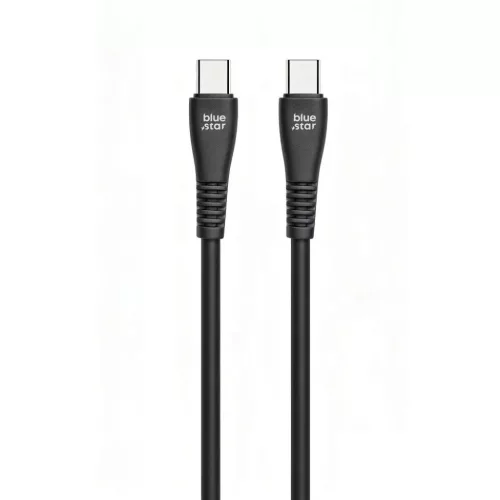Blue Star USB-C - USB-C 3A 60W QC4.0 1 m PJ-DQ1-C fekete Type-C USB kábel