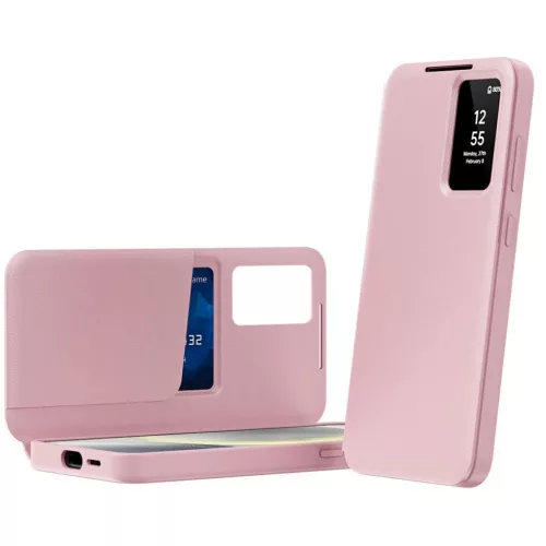Samsung Galaxy A57 5G Rózsaszín Techsuit SmartView sorozat tok
