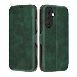 Samsung Galaxy A57 5G Zöld Techsuit Safe Wallet Plus tok