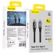 Blavec Cable Zumi fonott - Type C to Type C - PD 60W 3A LCD kijelző 1 méter Apple CarPlay/Android Auto (CZU-CC3B10) fekete