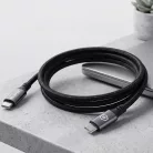 Blavec Cable Zumi fonott - Type C to Type C - PD 60W 3A LCD kijelző 1 méter Apple CarPlay/Android Auto (CZU-CC3B10) fekete