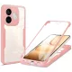 Honor 600 Lite Pink Techsuit - ColorVerse 360 Series + Kijelzővédő tok