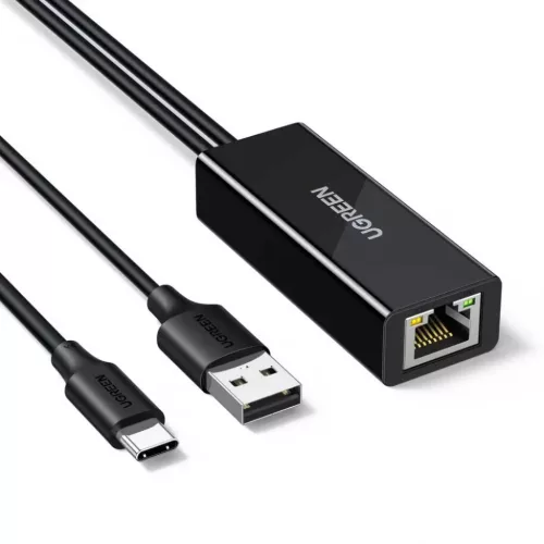 Ugreen USB-C to RJ45 10/100 Mbps hálózati adapter - fekete