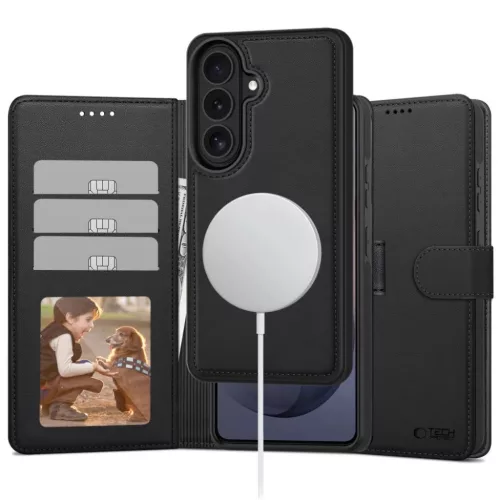 Samsung Galaxy S26 Tech-Protect Wallet MagSafe matt fekete tok