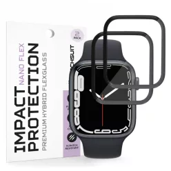   Apple Watch 7 / 8 / 9 41mm Fekete Techsuit - Nano Flex (2 pack) üvegfólia