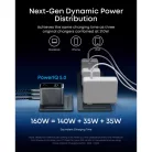 Anker Prime fali töltő, 160W, 5.36A, 3 x USB-C, Szürke A2687341