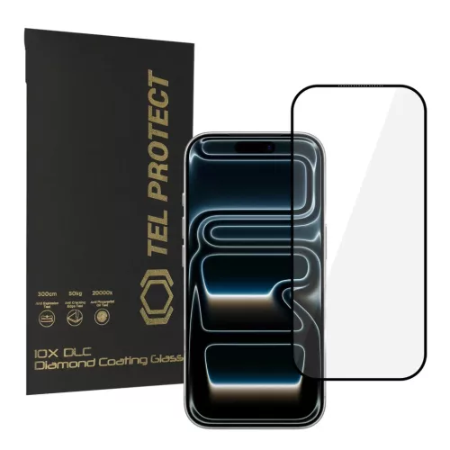 Tel Protect 10X HD DLC gyémánt bevonatú edzett üveg iPhone 17 Pro készülékhez üvegfólia