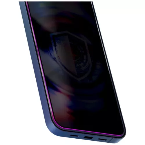 iPhone 17 Pro 3MK HardGlass Max Privacy adatvédelmi üvegfólia applikátorral, fekete üvegfólia