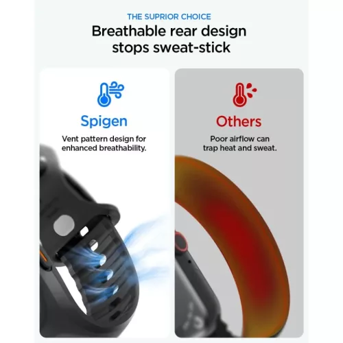 Apple Watch Ultra 1 / 2 / 3 (49 mm) Spigen Liquid Air Pro fekete tok