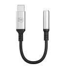 3mk - Audio kábel adapter - USB-C hogy Jack 3.5mm, DAC chip, alumínium - Szürke