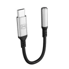 3mk - Audio kábel adapter - USB-C hogy Jack 3.5mm, DAC chip, alumínium - Szürke