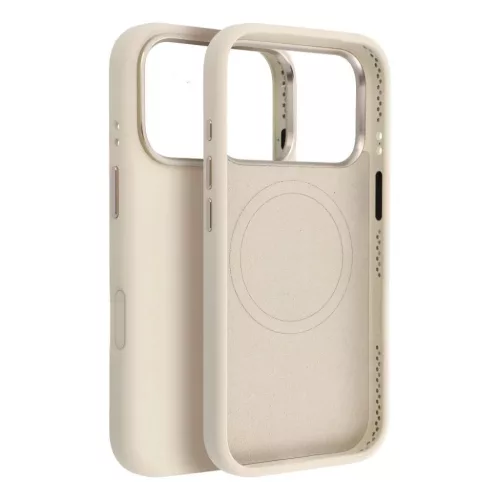 Samsung Galaxy S26 Forcell F-Protect Frame Premium MagSafe kompatibilis antik fehér tok