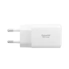 Spigen - Fali töltő Essential EE473EU (ACH09464) - USB, 2x Type-C, Gyors töltés, Quantum Boost, 47W - Fehér