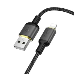 Hoco X128 Benefit fekete Lightning USB kábel 1 m 2,4 A