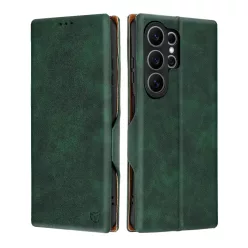 Samsung Galaxy S26 Ultra Zöld Techsuit Safe Wallet Plus tok