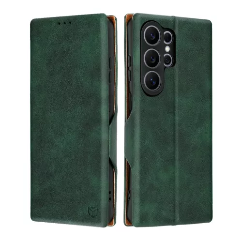 Samsung Galaxy S26 Ultra Zöld Techsuit Safe Wallet Plus tok