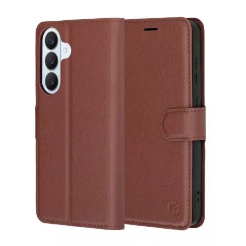 Samsung Galaxy S26 Barna Techsuit Bőrcsukható fliptok