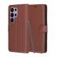 Samsung Galaxy S26 Ultra Barna Techsuit Bőr Fliptok