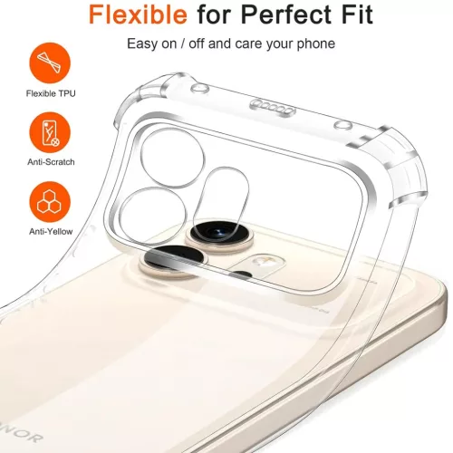 Honor 600 Pro Átlátszó Techsuit Ütésálló Átlátszó Szilikon tok