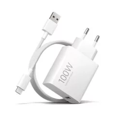   Xiaomi MDY-19-ER USB-A 100W Utazó töltő + Adatkábel 6A USB-C Fehér
