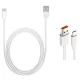 Xiaomi Original Type-C USB adatkábel 4A 1m fehér (Bulk)