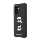 Karl Lagerfeld Liquid Silicone Metal Karl és Choupette Samsung Galaxy A57 tok