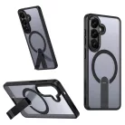 Hybrid Armor X tok Samsung Galaxy A57-hez állvánnyal, MagSafe kompatibilis - Fekete
