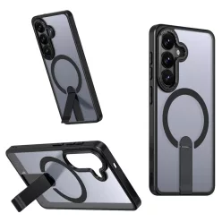   Hybrid Armor X tok Samsung Galaxy A57-hez állvánnyal, MagSafe kompatibilis - Fekete