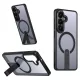 Hybrid Armor X tok Samsung Galaxy A57-hez állvánnyal, MagSafe kompatibilis - Fekete