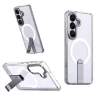 Hybrid Armor X tok Samsung Galaxy A57-hez állvánnyal, MagSafe kompatibilis - Átlátszó