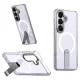 Hybrid Armor X tok Samsung Galaxy A57-hez állvánnyal, MagSafe kompatibilis - Átlátszó