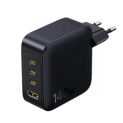   Baseus - EnerFill FH11 (E0121J00) - 3x USB-C, 1x USB-A, 140W, GaN Technológia, Gyors Töltés - Kozmikus Fekete