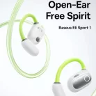Baseus - Vezeték nélküli fülhallgató PM20A (A00064400641-00) - Nyitott fül, Valódi vezeték nélküli, Bluetooth 5.3 - Aurora Zöld
