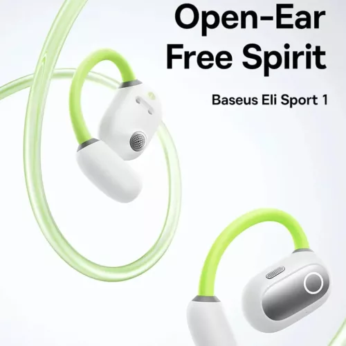 Baseus - Vezeték nélküli fülhallgató PM20A (A00064400641-00) - Nyitott fül, Valódi vezeték nélküli, Bluetooth 5.3 - Aurora Zöld